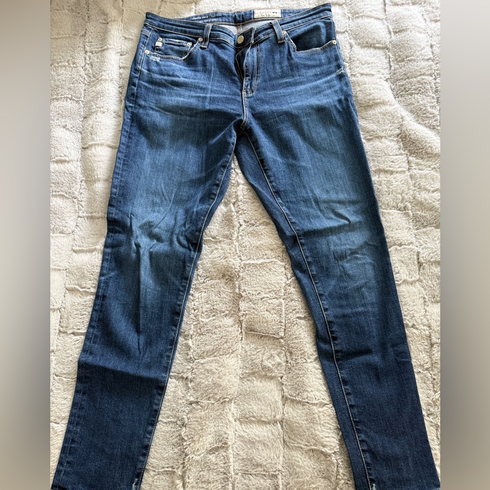 AG Adriano Goldschmied Dark Blue Skinny Legging Ankle Jeans